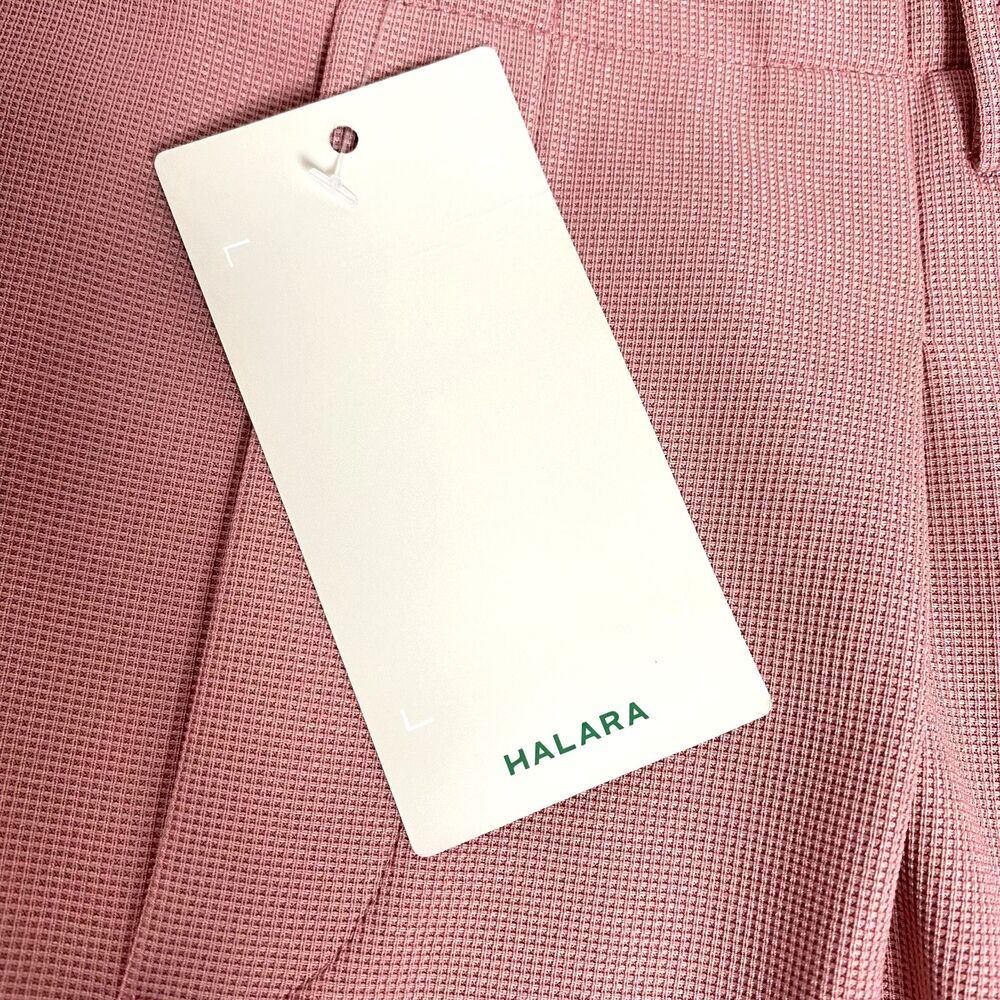 Halara Play It My Way Wide Leg Pants Womens Size Medium Pink Textured NWT - Picture 4 of 13
